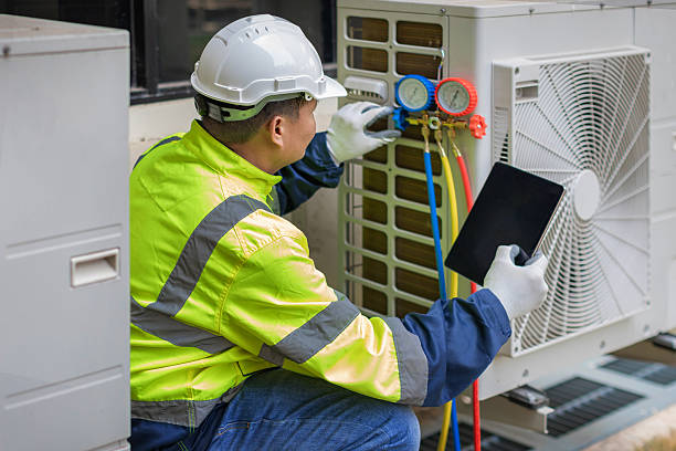Professional Hvac technician working in Godley, TX
